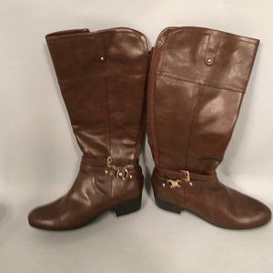 Brown Wide Calf Riding Boots